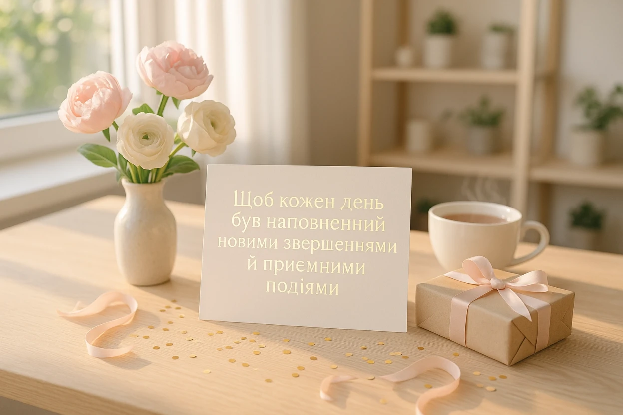 Привітання з днем народження жінці проза