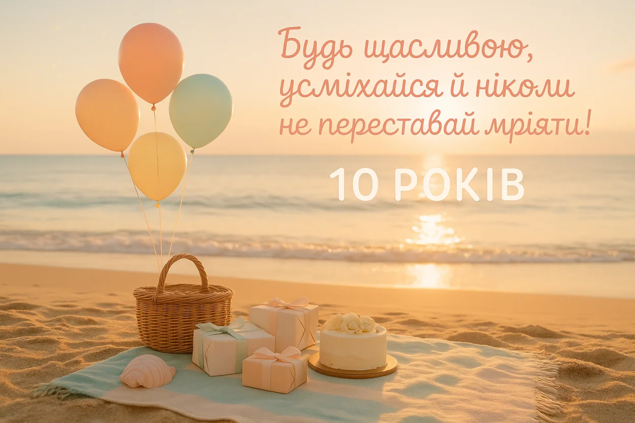 Привітання для дівчинки 10 років