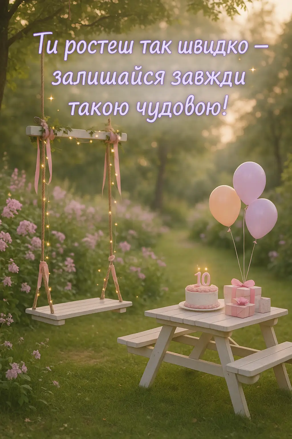 Привітання для дівчинки 10 років