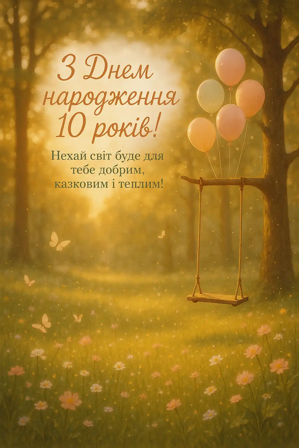 Привітання для дівчинки 10 років