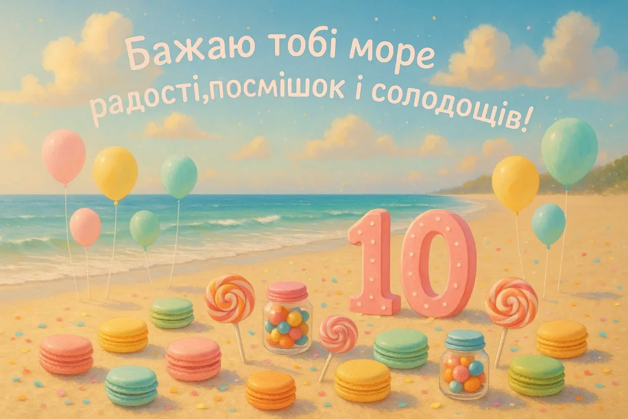 Привітання для дівчинки 10 років