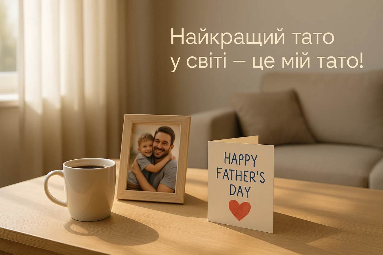 Відкритка привітання з днем батька