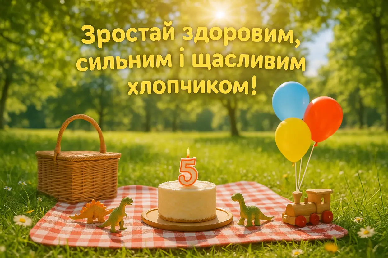 Привітання з днем народження хлопчика 5 років