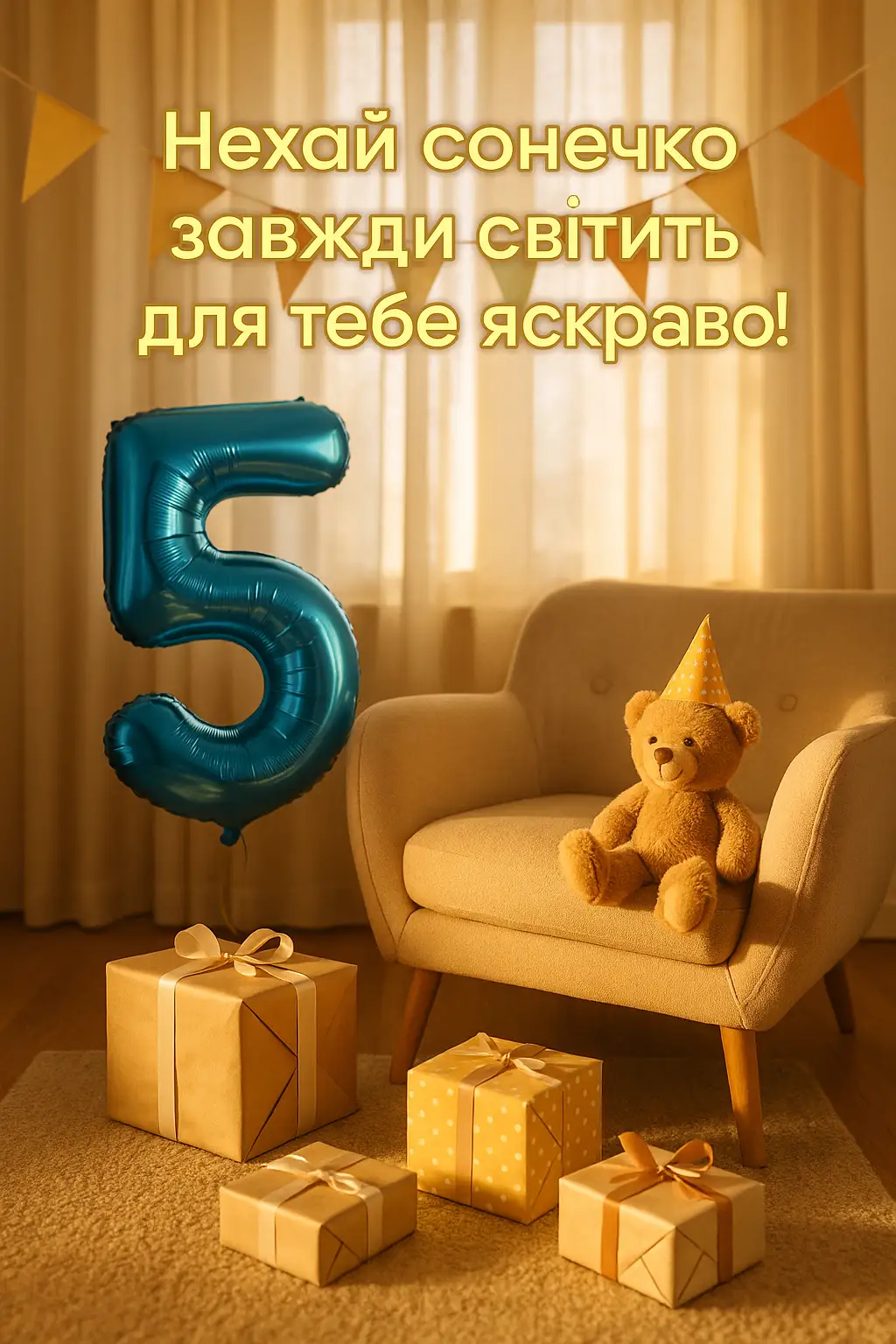 Привітання з днем народження хлопчика 5 років