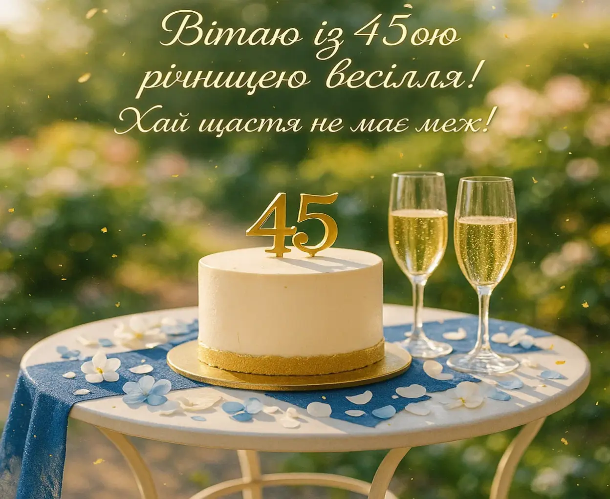 Привітання на 45 років весілля