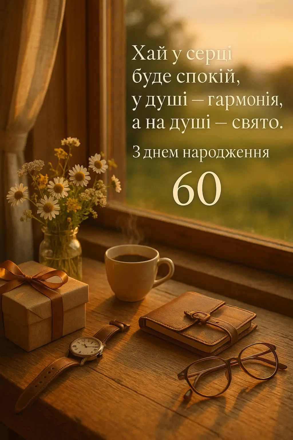 Привітання з 60-річчям своїми словами чоловіку