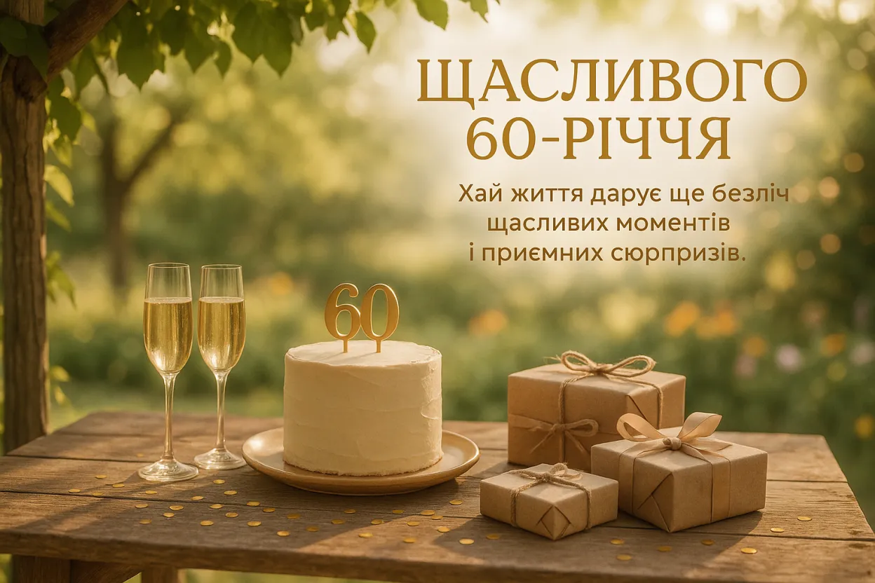 Привітання з 60-річчям своїми словами чоловіку