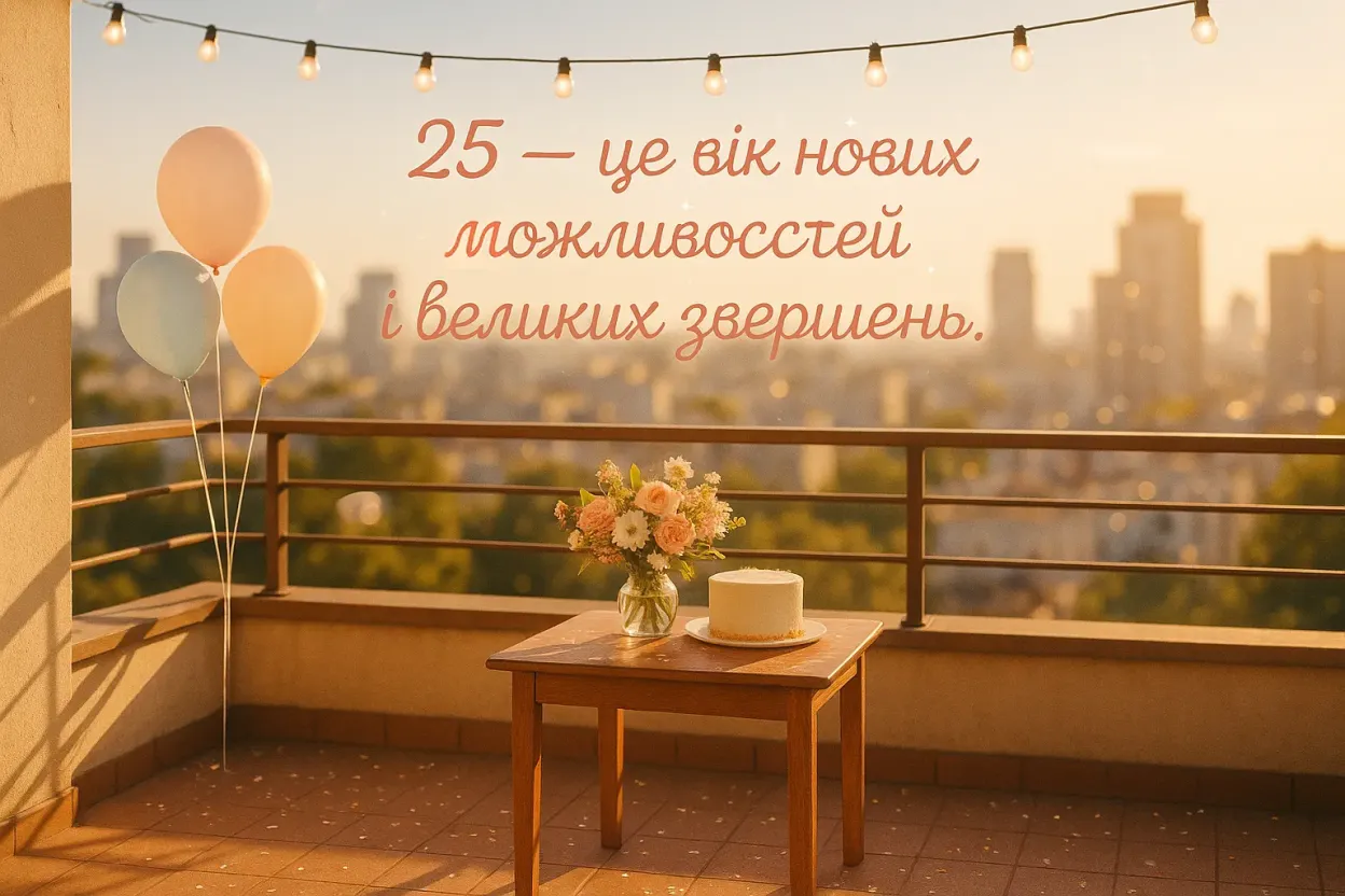 Привітання з 25-річчям дівчині своїми словами