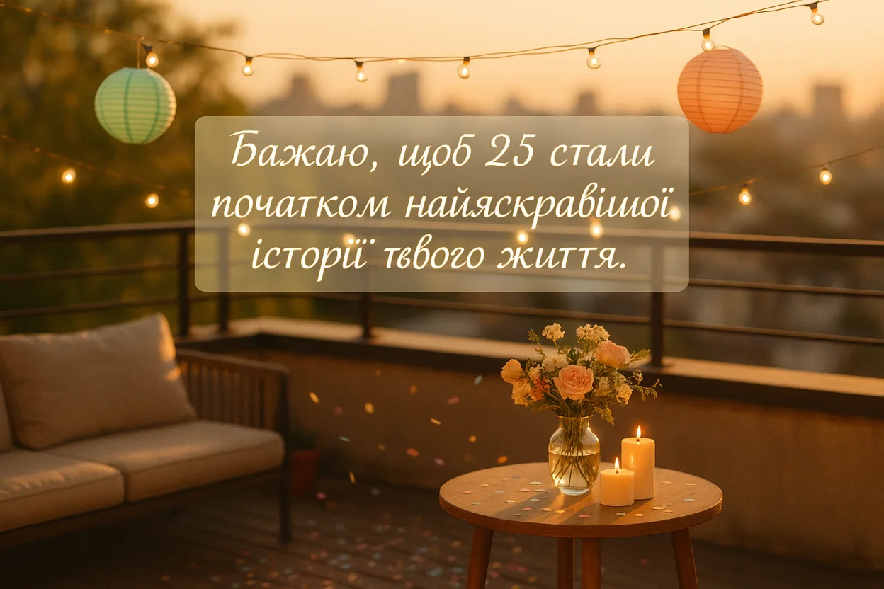 Привітання з 25-річчям дівчині своїми словами