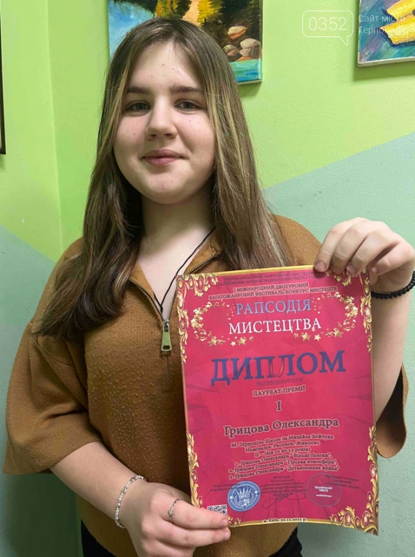 Малюнки з Тернополя підкорили журі: 12-річна художниця перемогла на міжнародному конкурсі