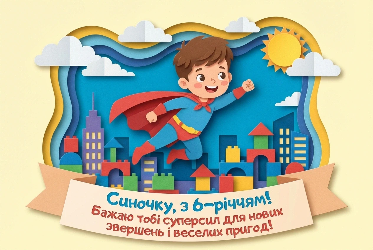 з днем народження синочку 6 років