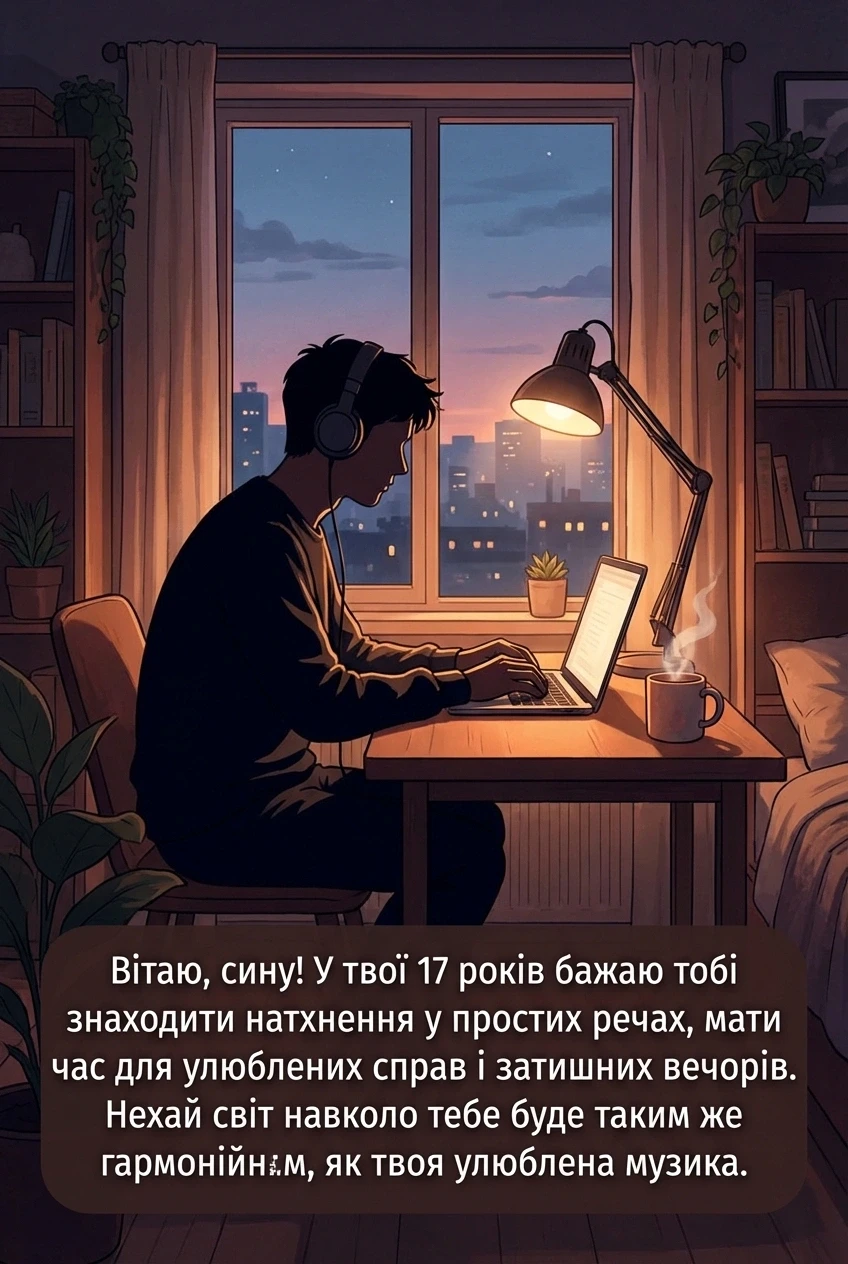 з днем народження сину 17 років