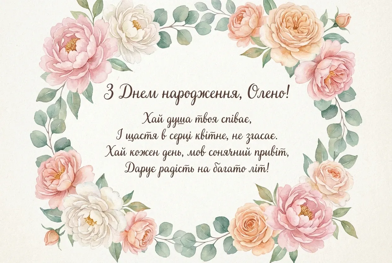 Олена з днем народження