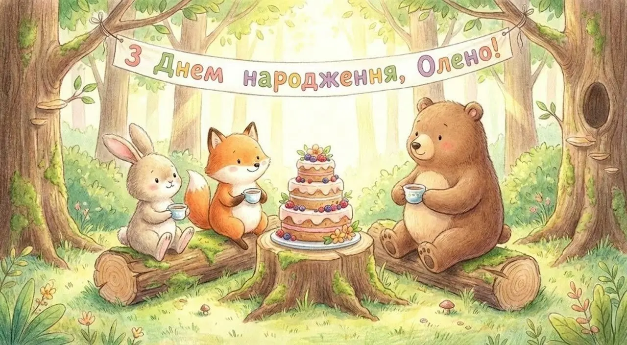 Привітання з днем народження для Олени
