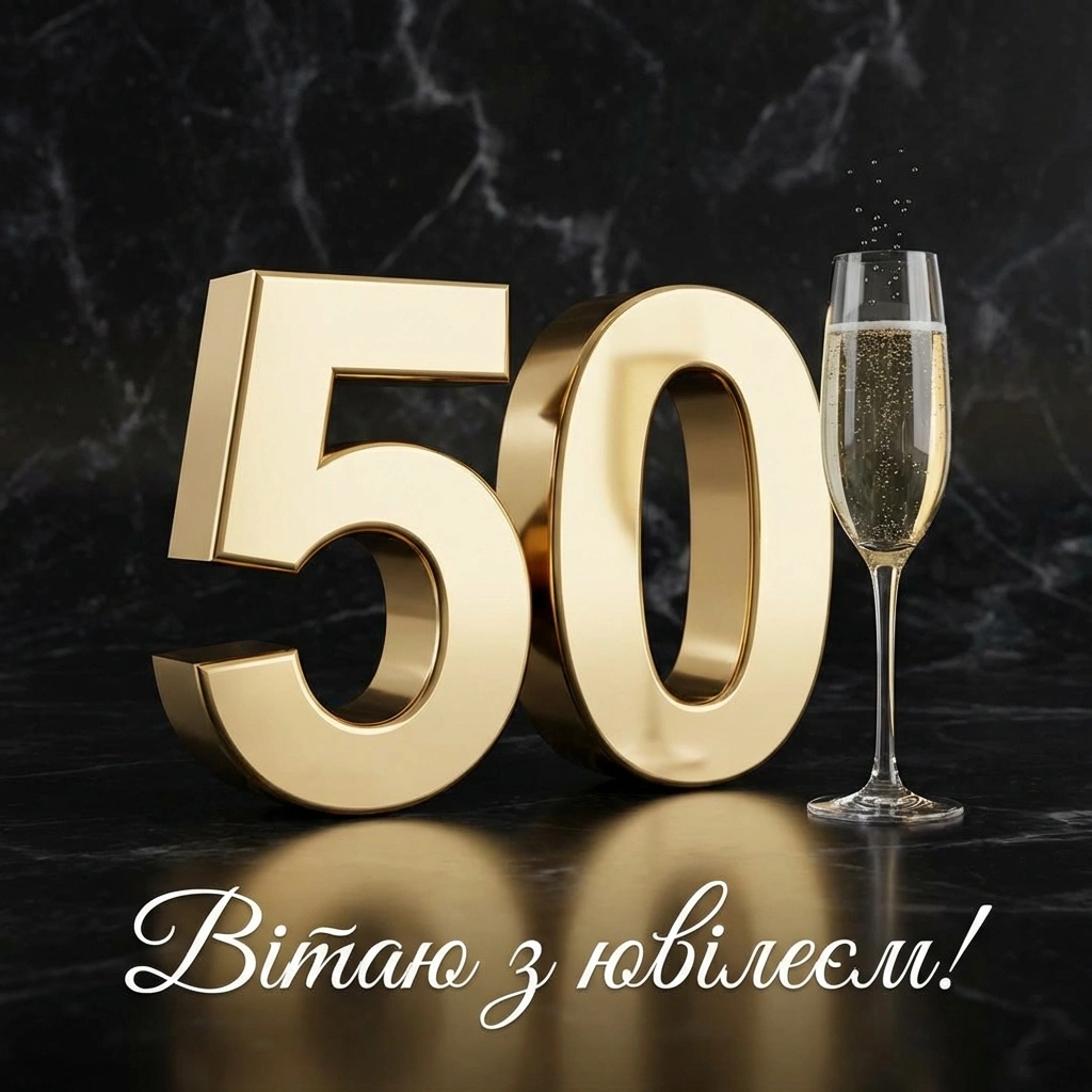 вітання з ювілеєм 50 років