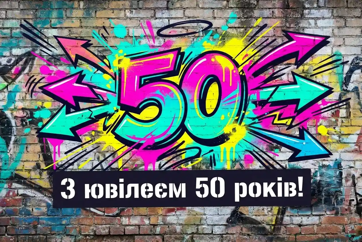 вітання з ювілеєм 50 років
