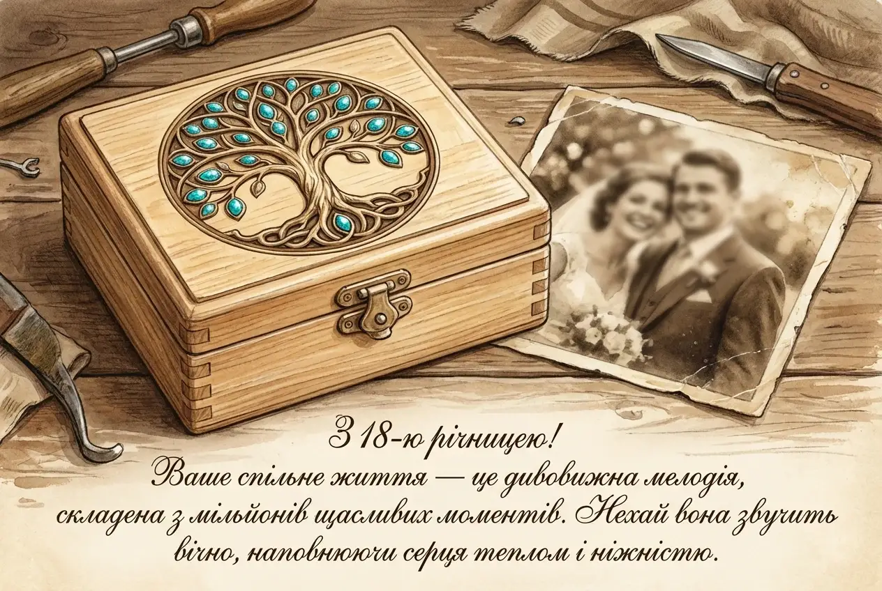 18 років весілля привітання