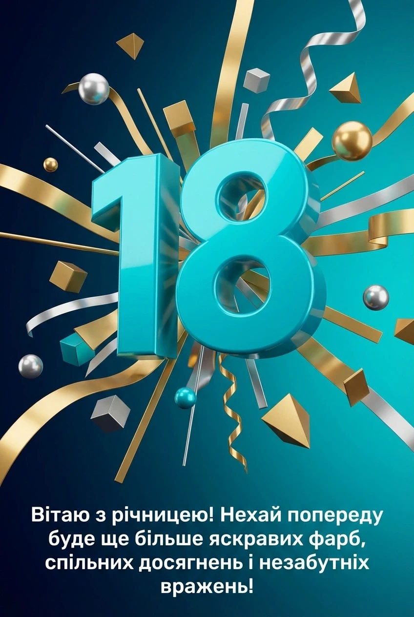 18 років весілля привітання