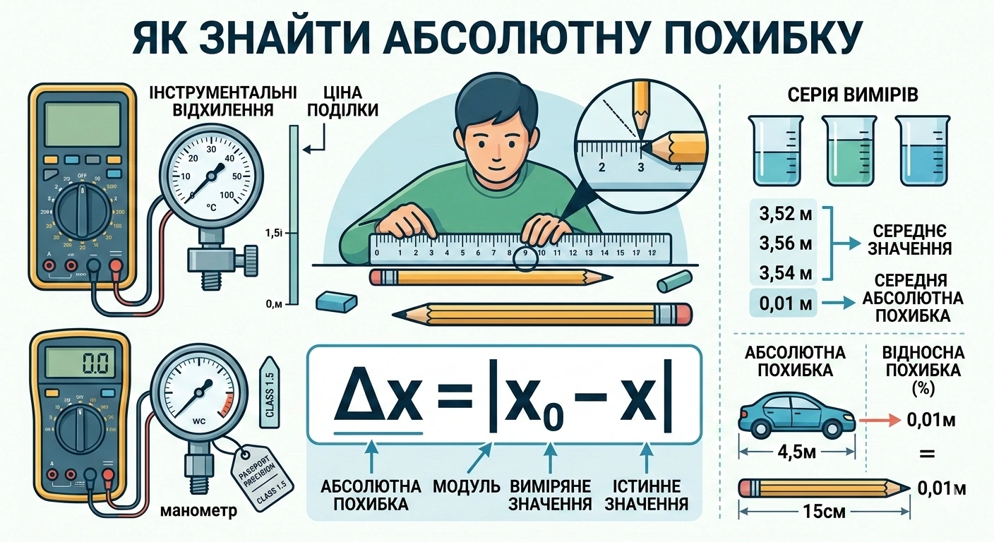 Як знайти абсолютну похибку