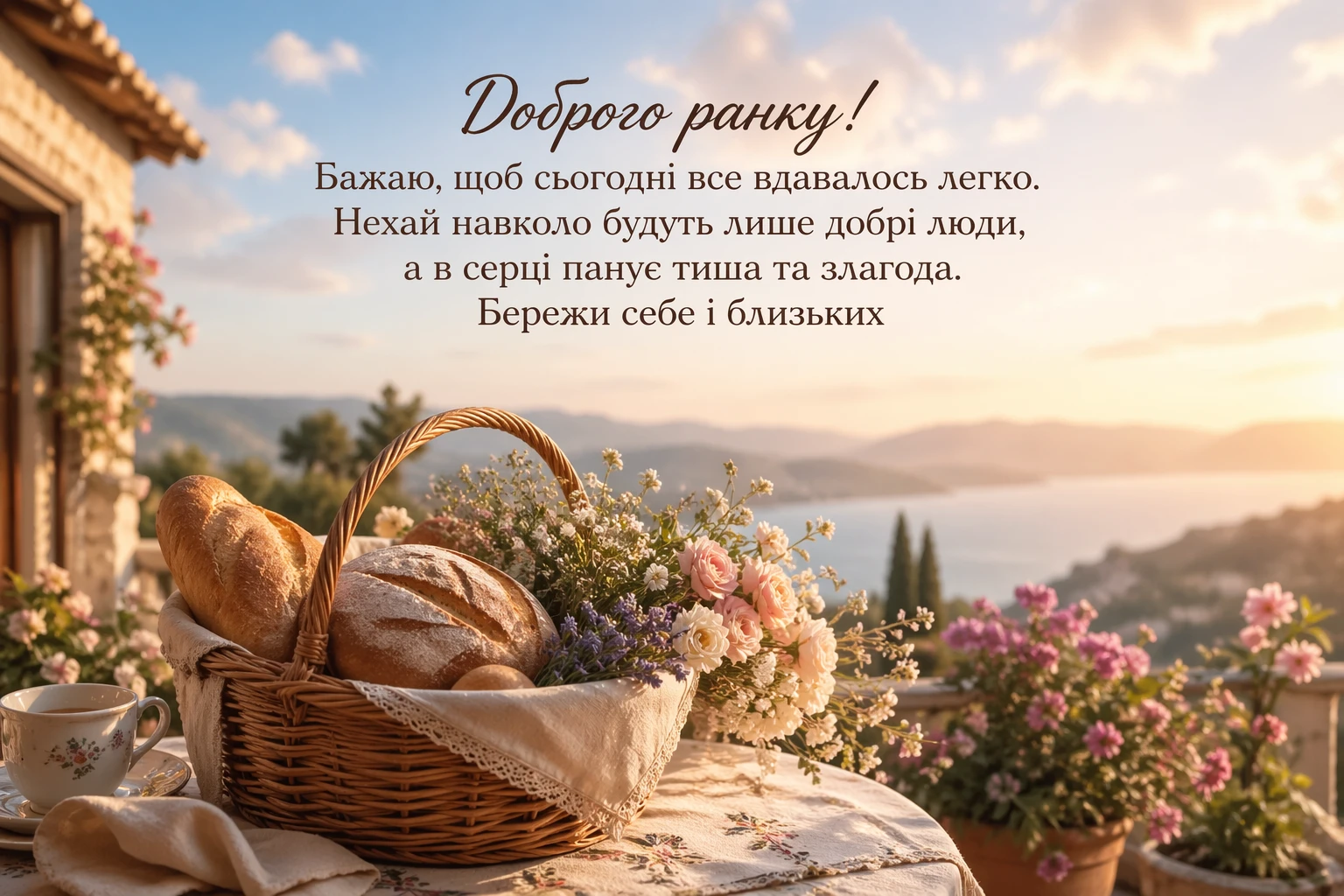 Ранкове привітання доброго ранку: душевні побажання та красиві картинки
