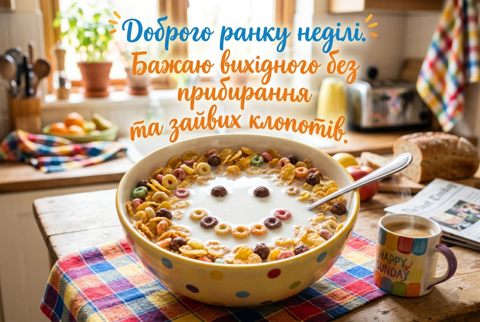 Доброго ранку неділі: душевна добірка листівок та найтепліші побажання для вихідного дня